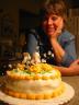 Berverley and her great wedding cake!